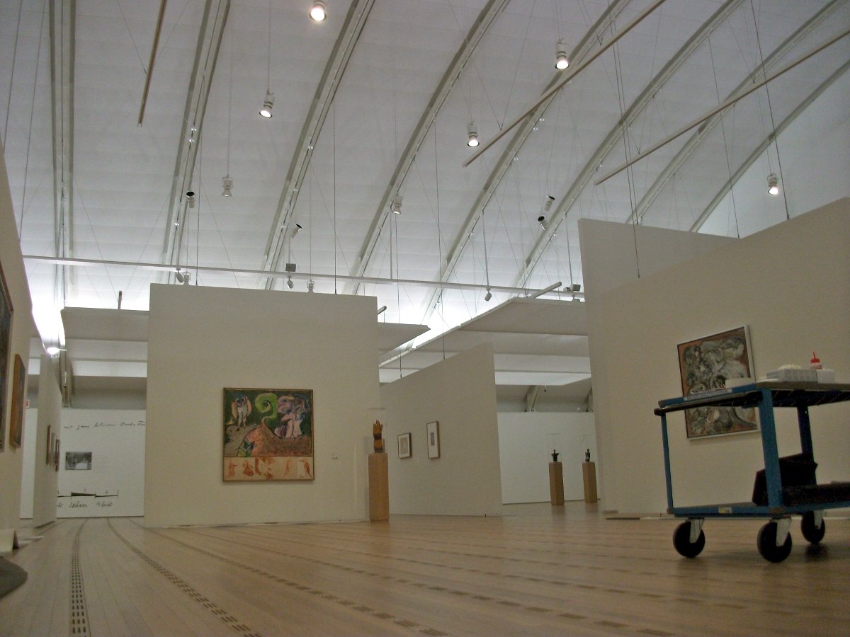 Exhibition room during installation